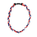 Red, White & Navy Braided Sport Necklace