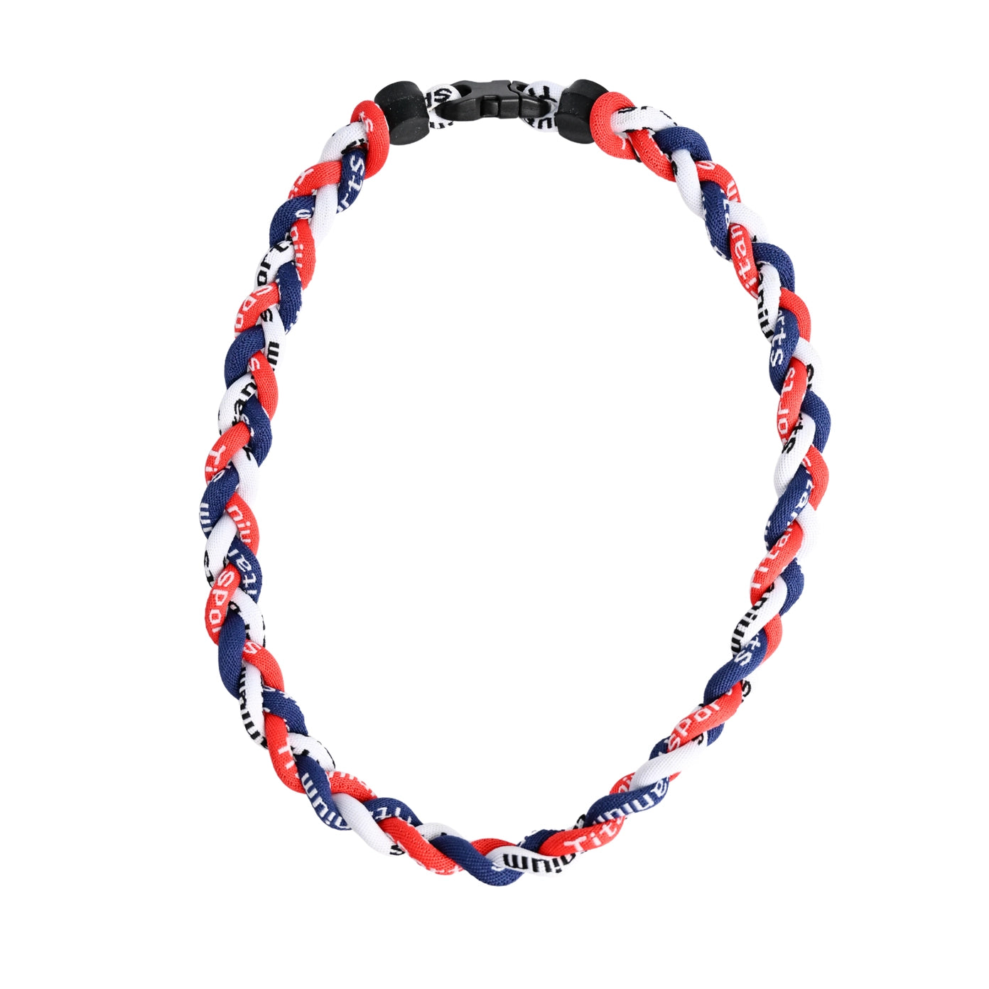 Red, White & Navy Braided Sport Necklace